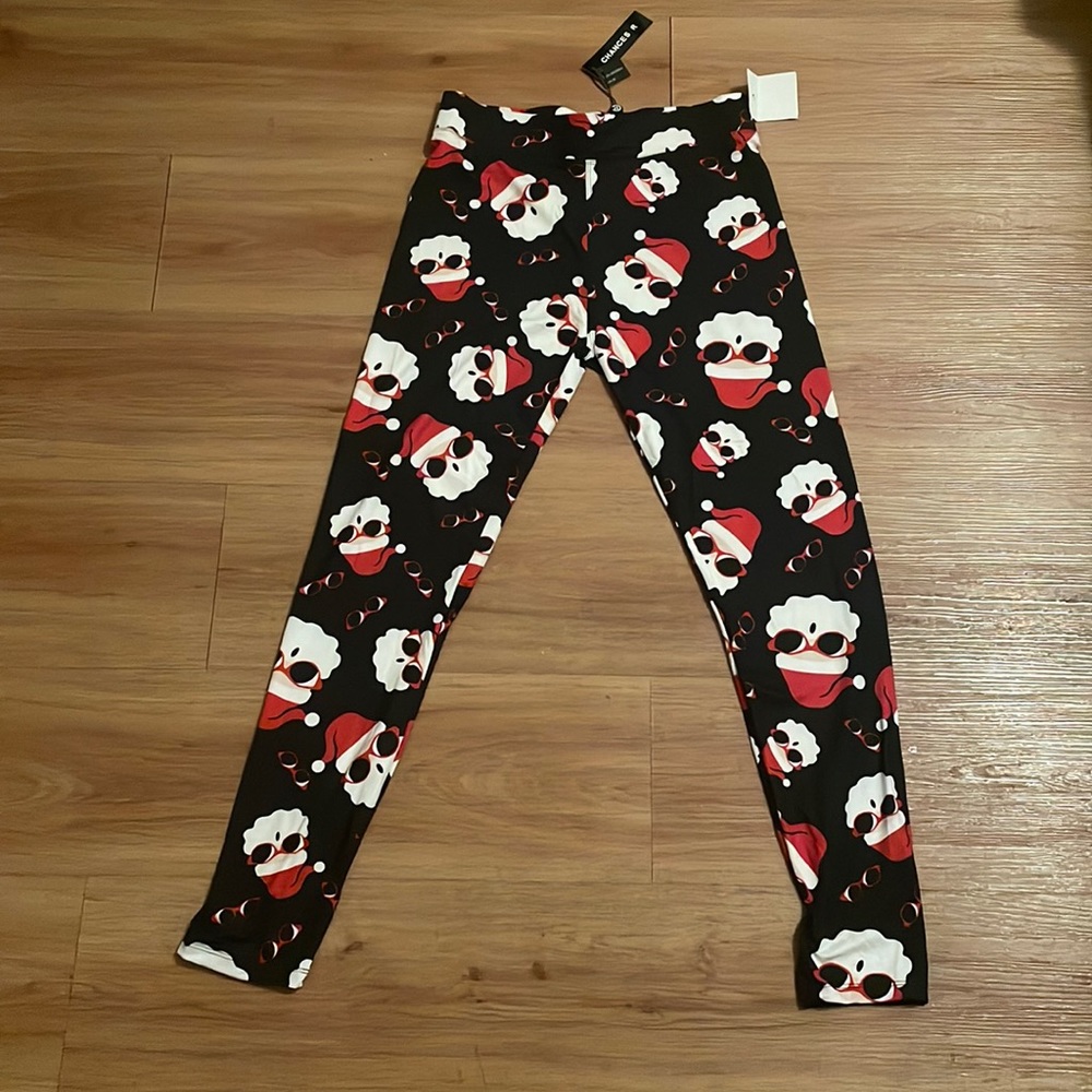 Cool Santa 🎅 Leggings red black and white size medium